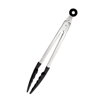 HENCKELS 9-Inch Stainless Steel Silicone Food Tongs, Heat Resistant