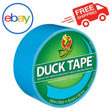 Duck Brand 1311000 Color Duct Tape, Electric Blue, 1.88 Inches x 20 Yards Fast D