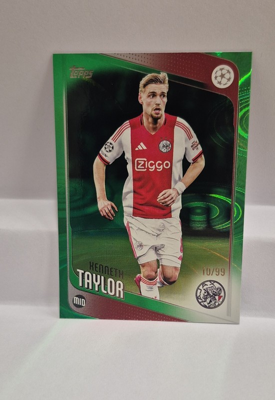 2025-26 Topps Uefa Club Competitions - Kenneth Taylor #127 Green Raindrops 10/99