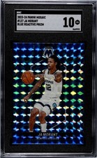 JA MORANT 2023-24 Mosaic #127 (REACTIVE BLUE PRIZM) GRADED 10💎GEM Grizzlies🔥