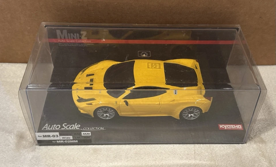 Kyosho Mini-Z Ferrari 458 Italia Autoscale Body MZP222Y Yellow - Image 2 of 4
