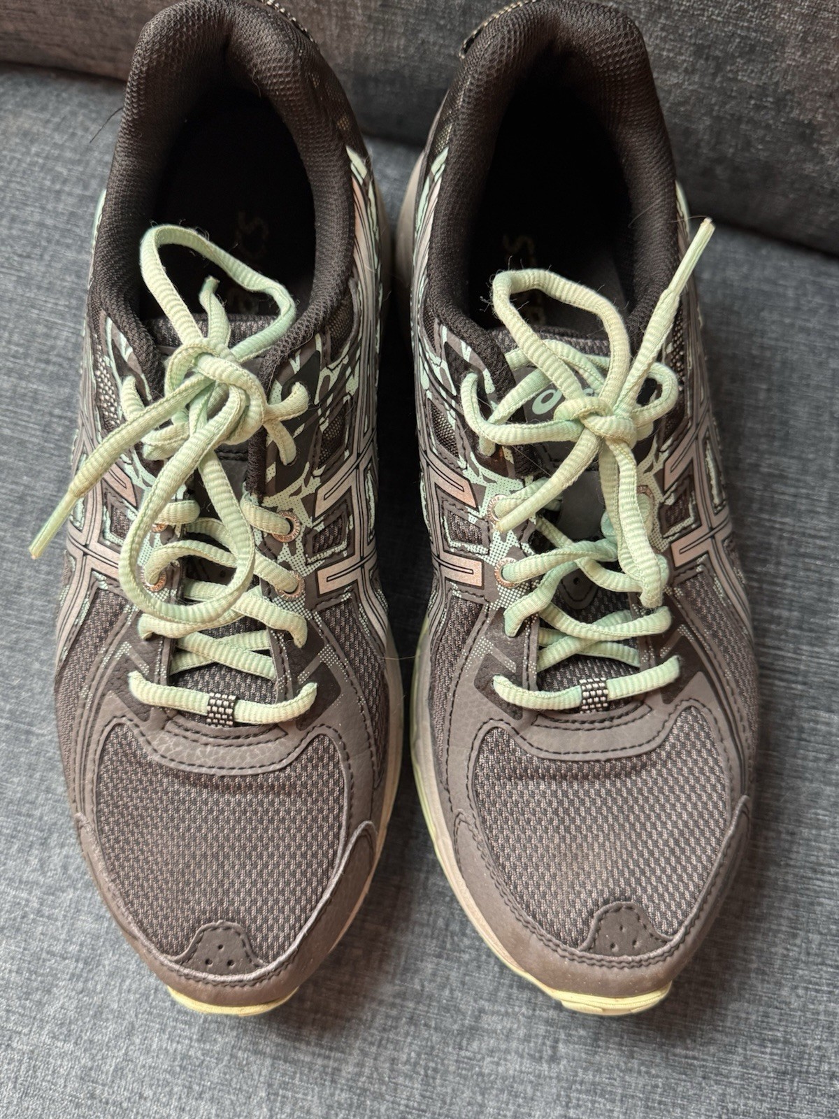ASICS Women's Gel-Venture 6 Trail Running Shoes Gray/mint Size 11 Wide T7G7Q image 7