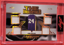 Kobe Bryant GAME USED JERSEY CARD #13/25 LEAF ULTIMATE SPORTS ICONS 4 PC LAKERS