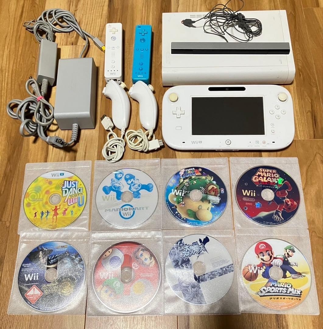 Nintendo Wii U Console Bundle 9 Games Mario Kart 8 Smash Bros Wii