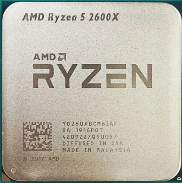 Procesador CPU AMD Ryzen 5 2600X AM4 R5 2600X 3,6 GHz 6C 12 hilos 16M de escritorio - Imagen 1 de 2