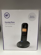 BT Everyday Cordless Landline House Phone Home Phone Basic Call Blocker Black