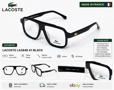 Original Lacoste LA2848 A1 Schwarz Optische Brille Brillengestell 54 14 Unisex