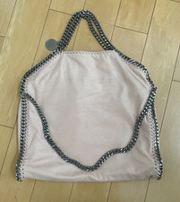 Stella McCartney Farabella Fold-Over Chain Shoulder Bag Tote Bag Beige Pink