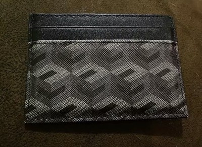 Luxury Goyard Dupe Wallet Card Holder Leather Black unisex