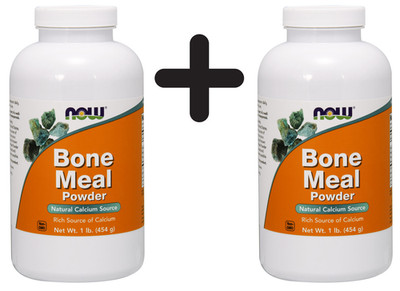 2 x NOW Foods Bone Meal Powder - 454g (49,55 EUR/kg)