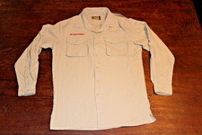 Boy Scouts of America BSA Men's Shirt Tan Small Vented Poly Microfiber No Patche