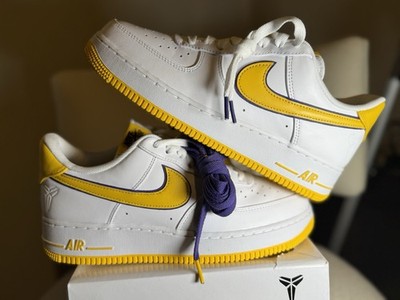 Nike Air Force 1 Low QS KB Retro Kobe Bryant Lakers Home FZ1151-100 Men Size 9