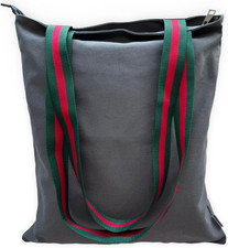 12OZ 100 Cotton Canvas Zipper Closure Lined Reusable Grocery Shopping Bag Beach