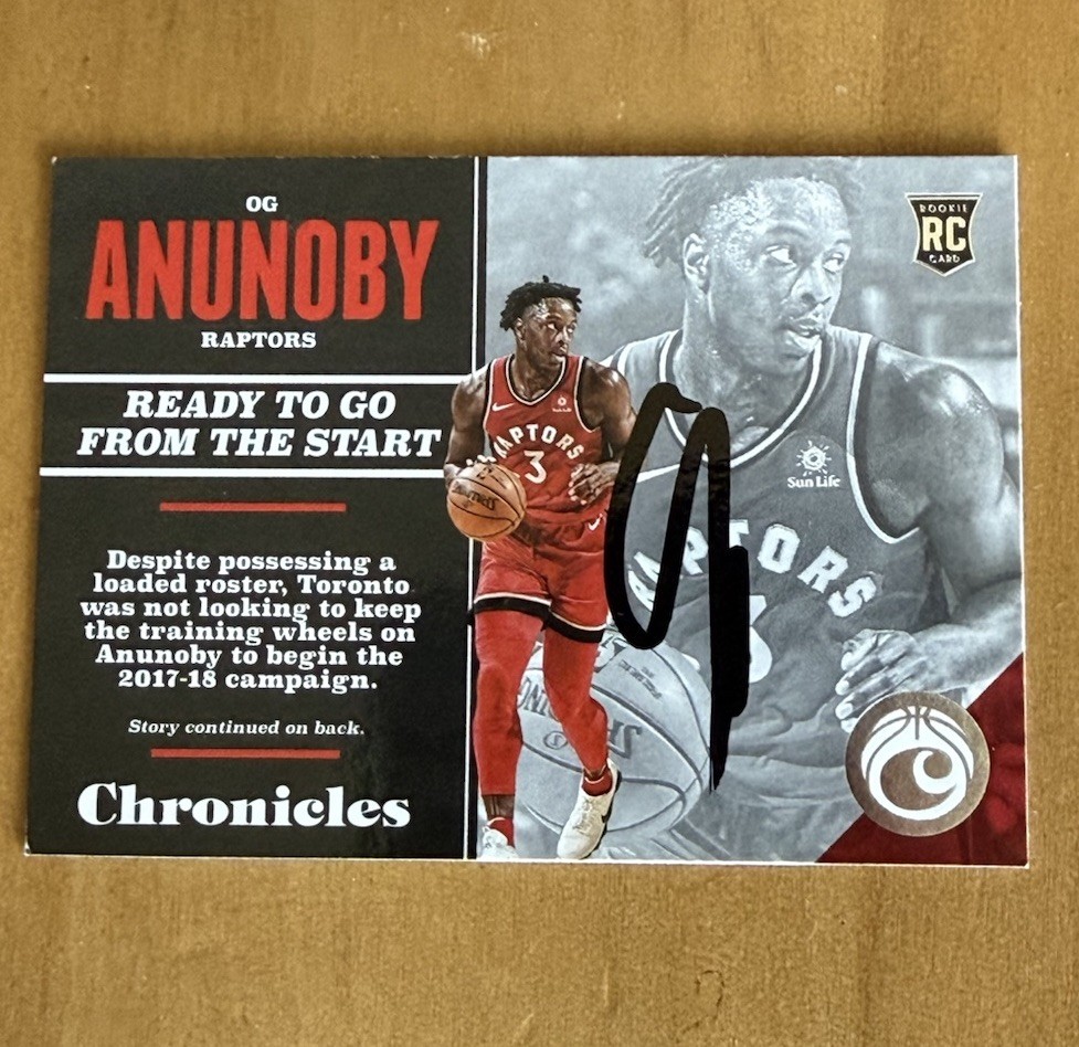 2017-18 Chronicles OG Anunoby RC Rookie Card Signed Autographed New York Knicks