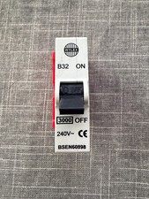 WYLEX 32 AMP CURVE B 3kA MCB CIRCUIT BREAKER PUSH PLUG IN EXCELLENT