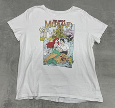 Disney The Little Mermaid T-Shirt Adult XL White Ariel Eric Graphic Tee
