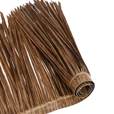 40" x 20" Artificial Palm Straw Rolls for Garden, Dry Grass