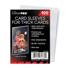Ultra Pro Clear Thick Card Sleeves, Plastic Holds cards up to 130-Point 10...