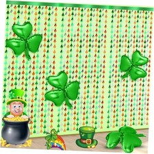 7 Pack St. Patrick's Day Decorations 3 Pack 3.3 x 6.6 ft Green Silver Orange