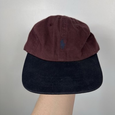 Polo Ralph Lauren Cap Mütze, zweifarbig, burgund lila dunkelblau, Vintage Lo Life
