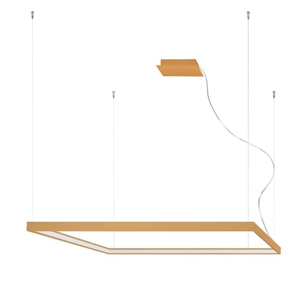 Pendellampe HäNgeleuchte Esszimmerleuchte Led Schlafzimmerlampe Alu Gold H 150Cm-image