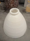 Vintage Milk Glass Torchiere Lamp Shade Featuring A Distinct Waffle Pattern. 8"