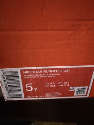 Nike Star Runner 3 GS Size 5y New Sneakers