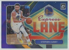 Stephen Curry 2020-21 Donruss Optic Express Lane Purple Holo Prizm #3 Golden