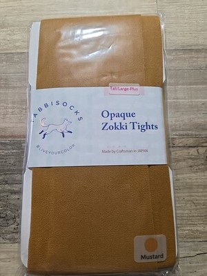 Tabbisocks Opaque Zokki Tights Mustard Tall Large Plus Minimalist Gothic 