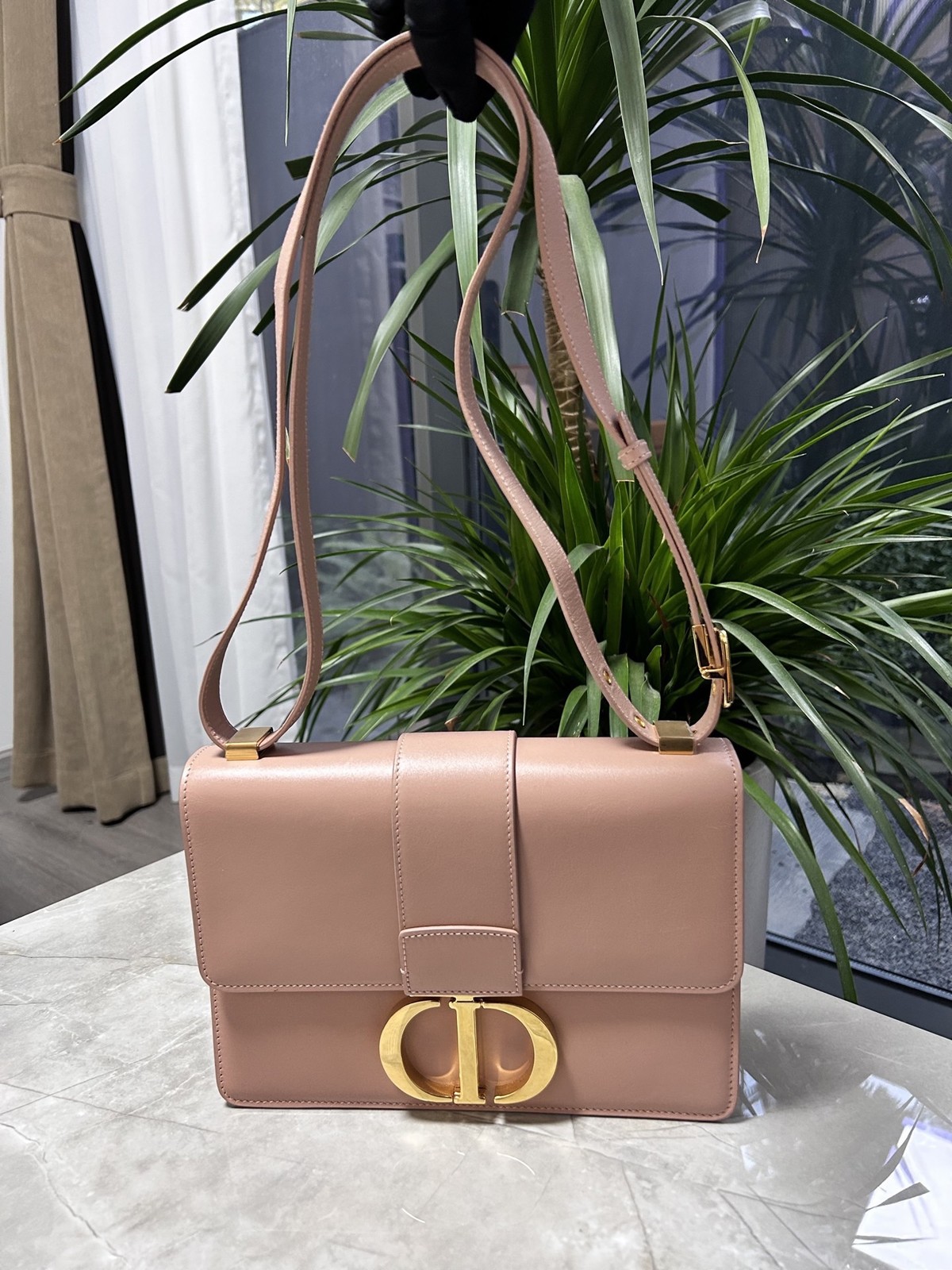 Christian Dior Rose Calfskin Leather Montaigne 30 Flap Bag/ Great Condition