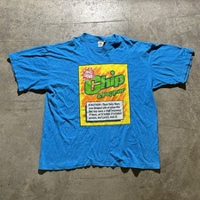 Vintage 90s Made In USA Chip And Pepper “ The Grab Bag “ Shirt Men’s Size L Blue