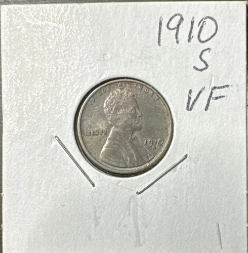 1910 S - Lincoln Wheat Cent - VF - Exact Coin Pictured
