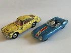 Vintage Diecast Corgi Toys #151 Lotus Mk2 Le Mans & #218 Aston Martin DB4 Car