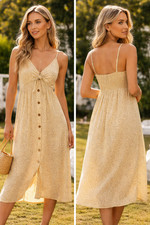 Dress Women's Size Small Yellow Floral Print