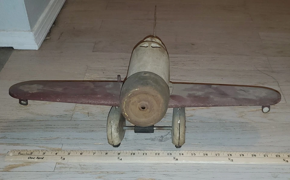 1930s STEELCRAFT Pressed Steel Lockheed-Sirius TOY Delivery Plane - Image 2 of 4