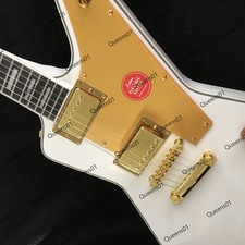 Electric Guitar Mahogany Body Neck HH Pickups Gold Hardware White US Stock
