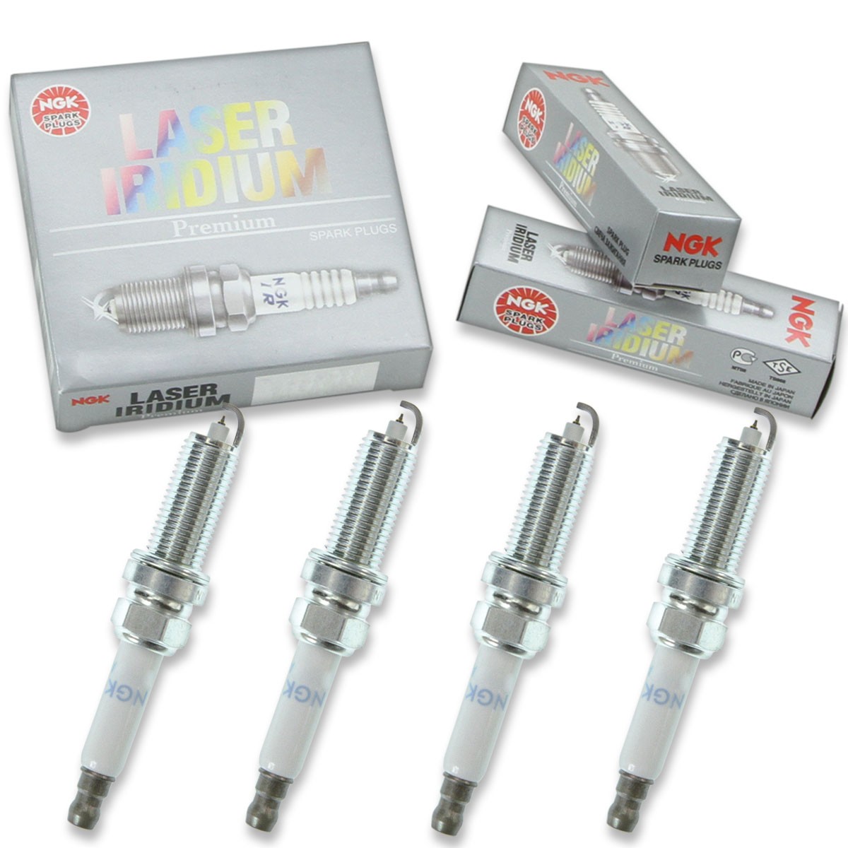 4 pc NGK 6043 ILZKAR7A10 Laser Iridium Spark Plugs for XP5682 V99-75-0066 of