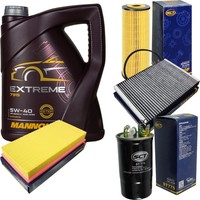 SCT Inspektionspaket 5L Mannol 5W-40 FüR Skoda Octavia I Combi 1.9 Tdi Audi A3