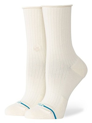 Stance Damen Rolled Cuff Quarter Socken Ivory | Größe S 35-37