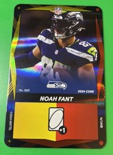 NFL Uno Elite Core Edition NOAH FANT FOIL SP Red Yellow Seahawks #060