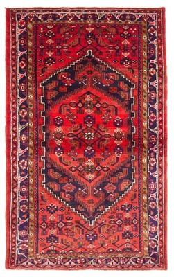 Vintage Traditional Hand-Knotted Area Rug 4'4'' x 7'4'' Oriental Wool Carpet