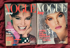 VOGUE MAGAZINE LOT DECEMBER AND APRIL 1984 Renee Simonsen Andy Warhol