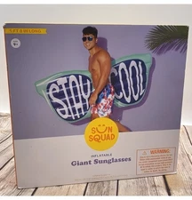 Sun Squad Inflatable Giant Sunglasses Pool Float 5 Ft 8 in Long water inflatable