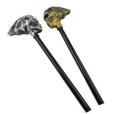 1Pcs Halloween Cosplay Prop Magic Wand Skull Head Cane Walking Stick Party Prop