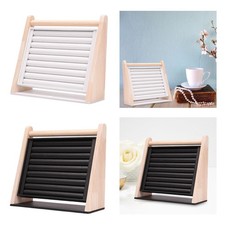 Rings Display Stand Tray Rack 9 PU Leather Slots Vertical Showcase Jewelry