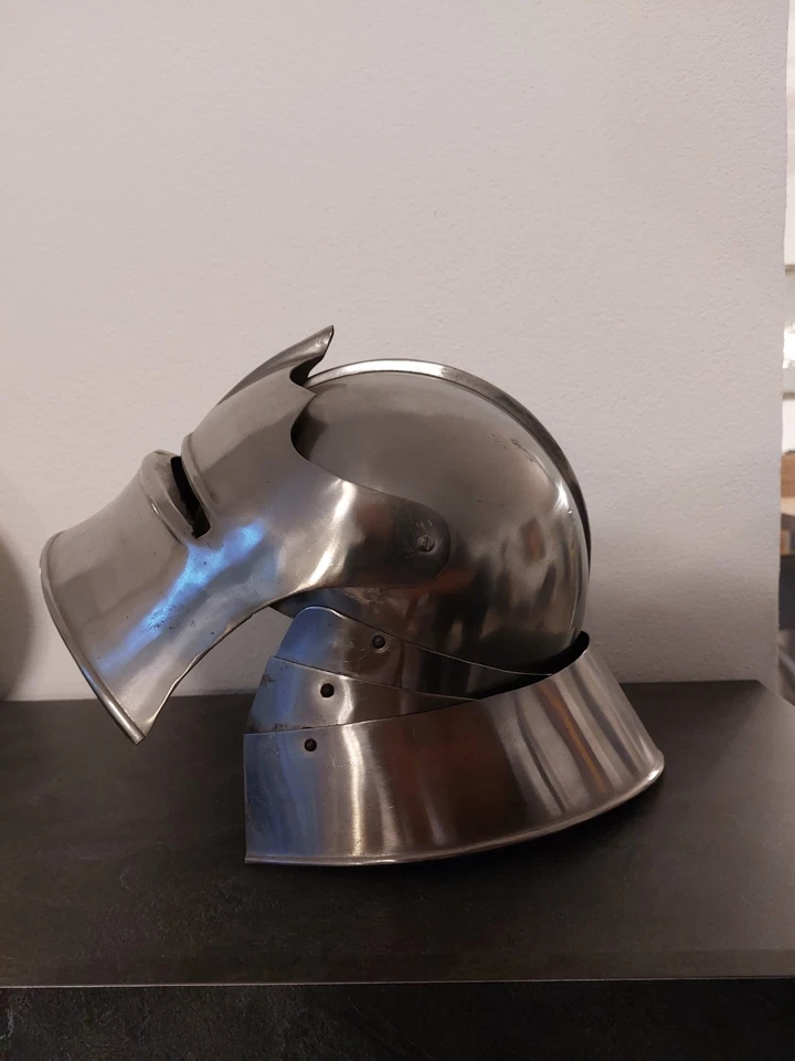 Schaller Ritter Helm Rüstung Mittelalter LARP Visier Reenactment um 1480 - Bild 4 von 4