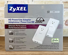 ZyXEL PLA5456 AV2000 HD Powerline Adapter 2-Port Gigabit Pass-Thru Kit Ethernet