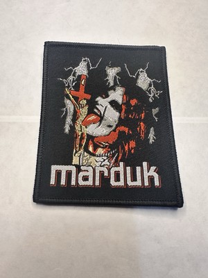 MARDUK, BLACK BORDER, METALLIC THREAD, 4X3.25 INCHES, WOVEN PATCH