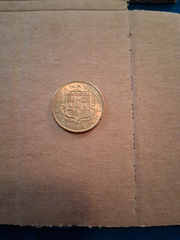 1963 JAMAICA 1/2 PENNY Beautiful Coin 
