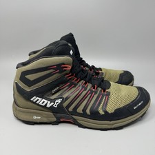 Inov-8 Roclite G 345 GTX Hiking Boots Green Mesh Goretex Soles Men's Size 13M